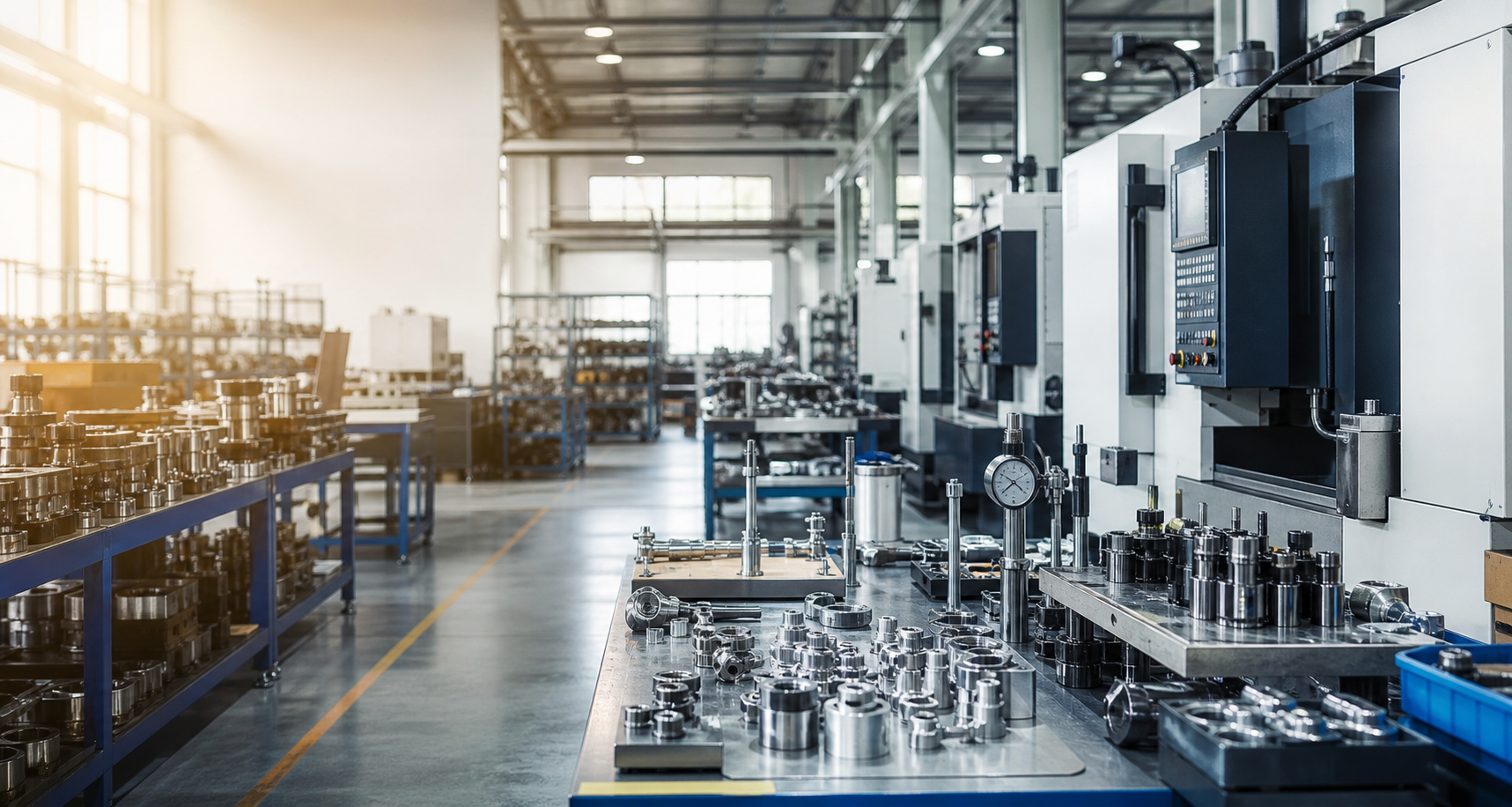 Modern metalworking workshop
